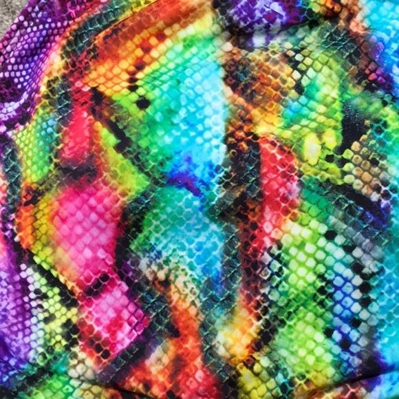 New. Vitamin A rainbow snakeskin halter bikini top. - Picture 7 of 7